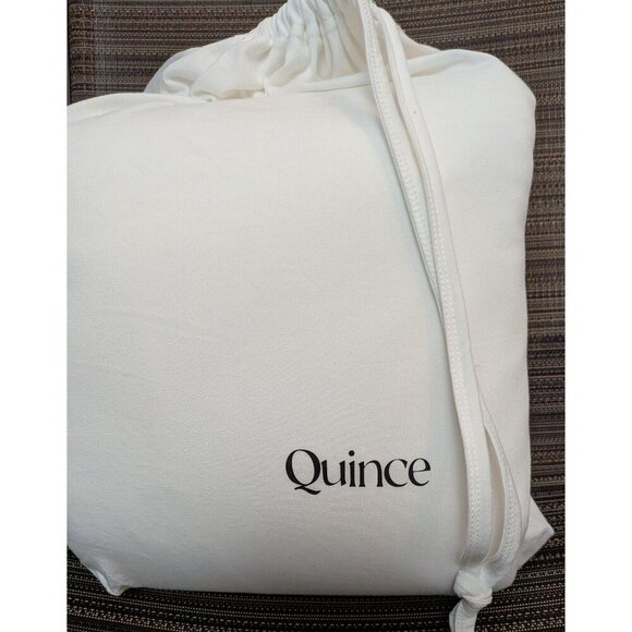 Quince Organic Jersey Duvet Cover 3PC Set Color White Size King Cal/ King -NEW- - Picture 1 of 8
